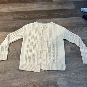SHEIN Cream Knit Cardigan